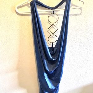 Blue Halter Top or Short Dress